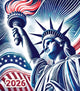 Patriotic - 2026 Tear-Off Calendar with Business Card Magnet