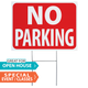 No Parking Sign 12x18 with Yard Stakes