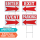 Directional Traffic Yard Signs with Stakes - Event, Parking, Enter & Exit