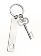 Large Key Charm and Bar Key Ring