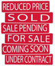 Corrugated Sign Riders - Red