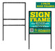 Yard Sign Frame - 2 Pack, 18" x 24" with 6" x 24" Sign Rider, Heavy Duty