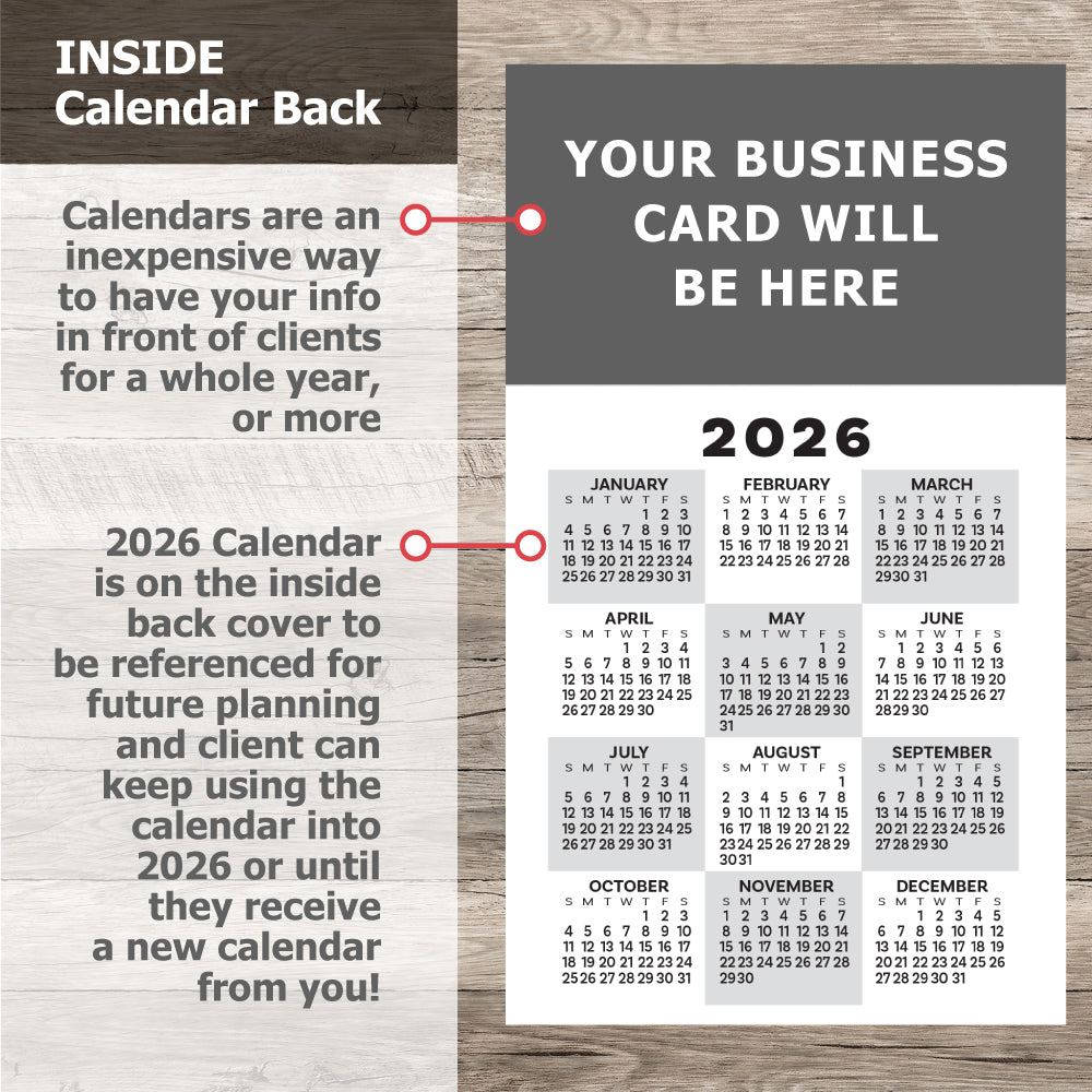 2025 Calendar Business Card