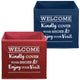 Premium Linen Look Foldable Shoe Cover Bin