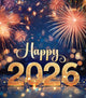 Happy New Year - 2026 Tear-Off Calendar with Business Card Magnet