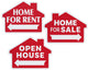 House Shaped Yard Signs - Pack of 5