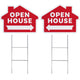 Open House - House Shape Corrugated Signs - 2 Pack Kits