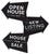 Arrow Shape Corrugated Yard Signs - Black - Pack of 5