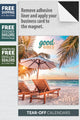 Beach - 2026 Tear-Off Calendar with Business Card Magnet