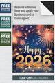 Happy New Year - 2026 Tear-Off Calendar with Business Card Magnet