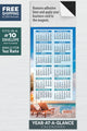Beach - 2026 Year-at-a-Glance Calendar with Business Card Magnet
