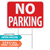 No Parking Sign 12x18 with Yard Stakes