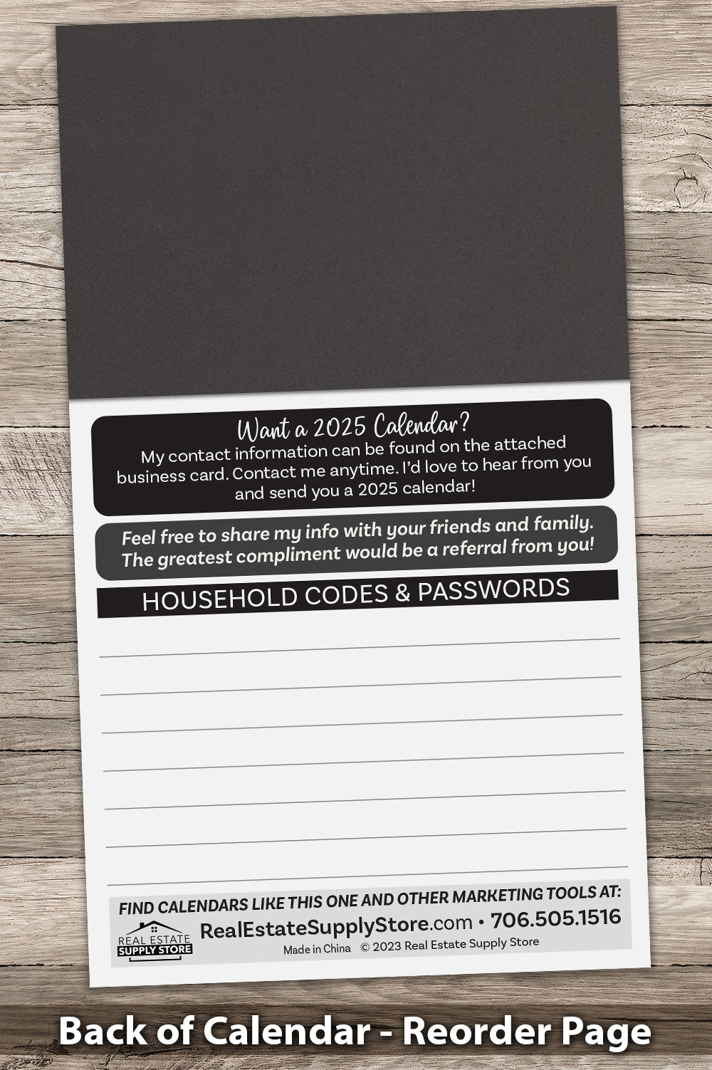 Real Estate Themed 2024 Magnetic Business Card Tear-Off Calendars - Festive  Holiday Marketing