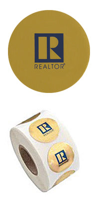 Gold Foil Sticker - Branded with REALTOR® logo – Real Estate Supply Store