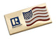 USA Flag Lapel Pin Magnet Branded the REALTOR® logo brand - GOLD