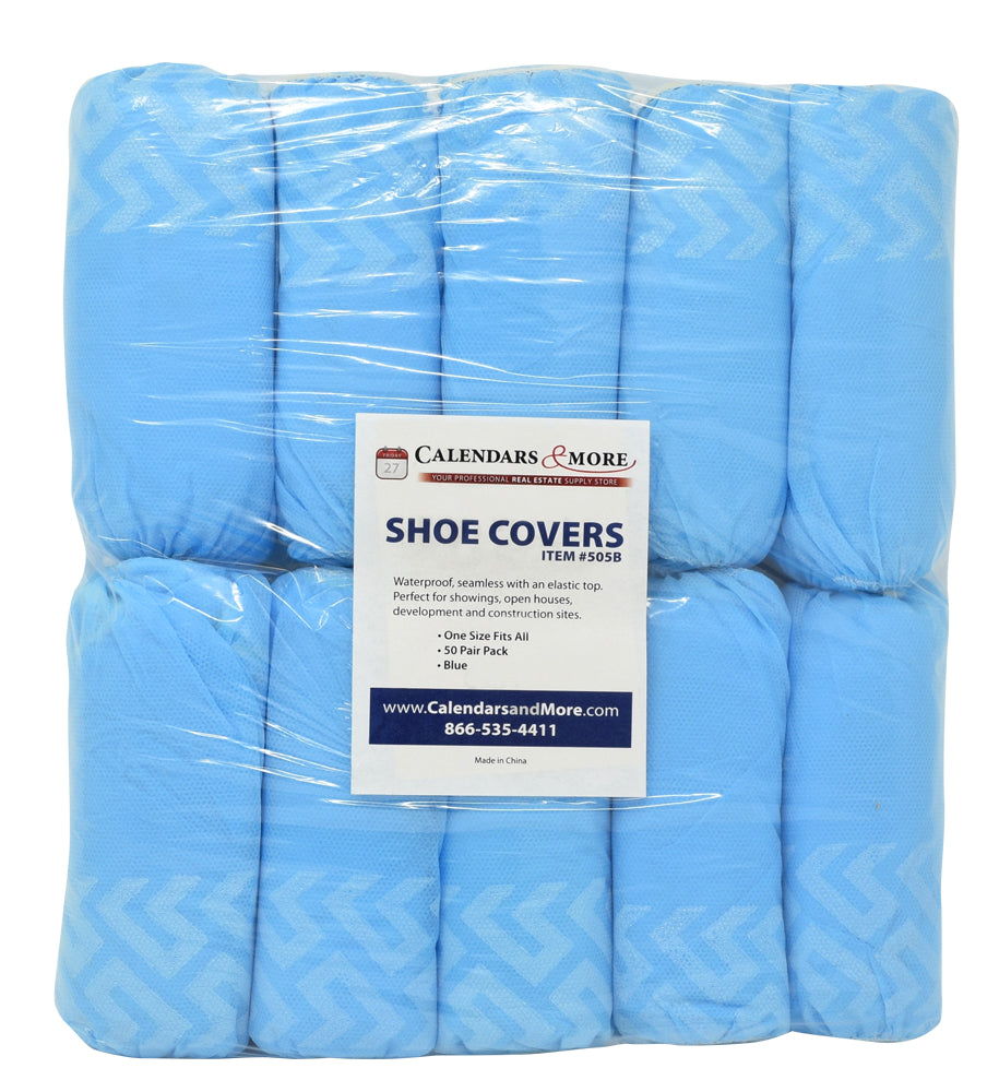 Blue Non-Slip Shoe Cover - 50 Pack - Top 10 Real Estate Agent Supply Blue Non-Slip Shoe Cover - 50 Pack - Top 10 Real Estate Agent Supply
