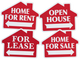 House Shaped Yard Signs - Pack of 5