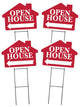 Open House 4 Pack House Shaped Sign Kit