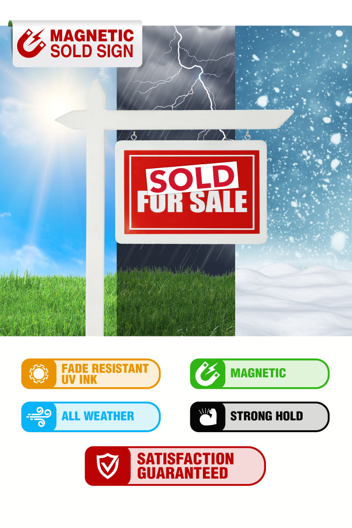 Magnetic SOLD Sign – Real Estate Supply Store
