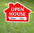 Open House - House Shape Corrugated Real Estate Yard Signs 2 Pack Kits