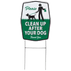 Clean Up After Your Dog 11.5x8.5 Sign with Yard Stakes