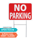No Parking Sign 11.5x8.5 with Yard Stakes