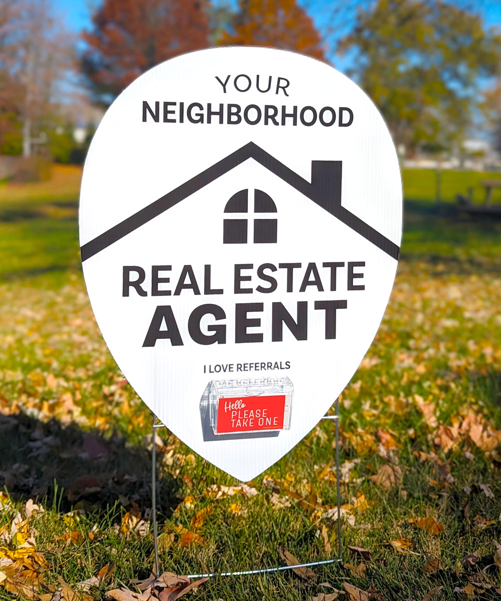 Neighborhood Agent Sign Kit - Map Pin Yard Sign – Real Estate Supply Store