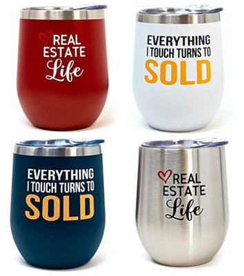 Insulated Stainless Steel Wine Tumblers for Real estate Agents